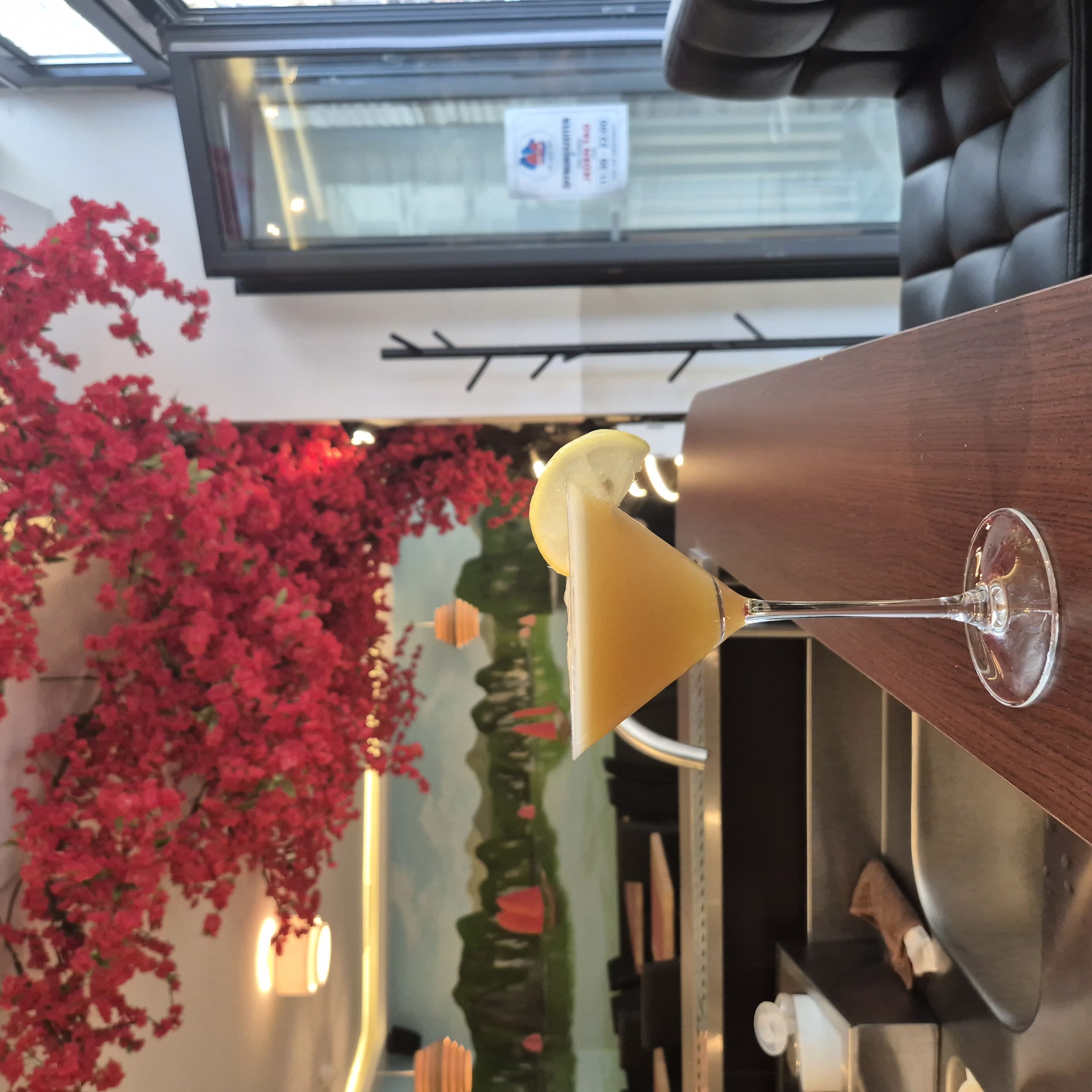 Cocktail with citrus garnish